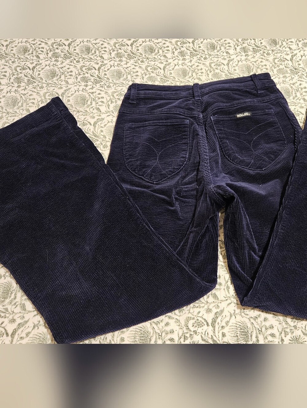 Rollas East Coast Flares In Dark blue Corduroy